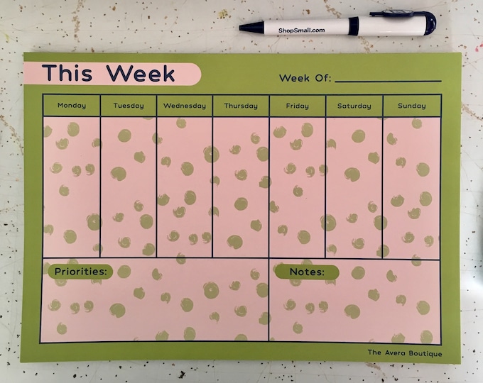 Large Weekly Planner Pad