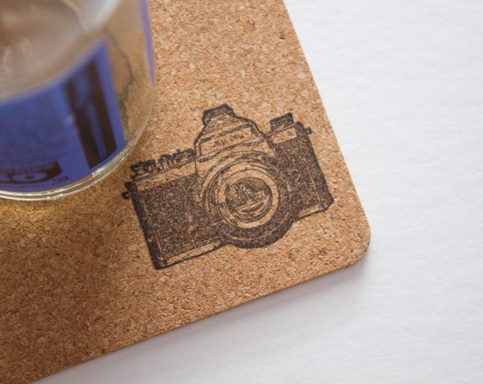 Camera Cork Coasters