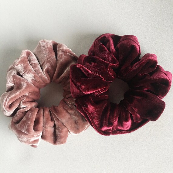 Amazon.com : Solid Turquoise Velvet Scrunchy-Full - Made in