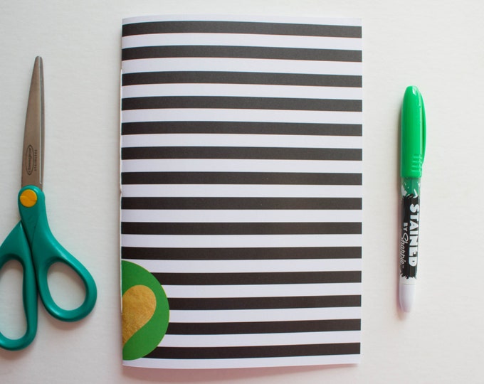 Striped Journal With Heart