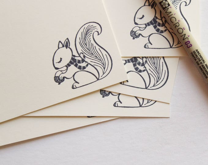 Cute Ivory Squirrel Note Cards