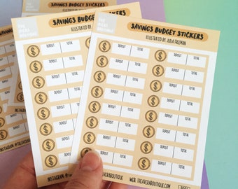 Savings Budget Sticker Sheets