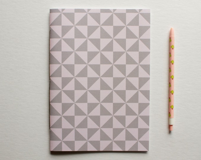 Gray & Pink Geometric Journal