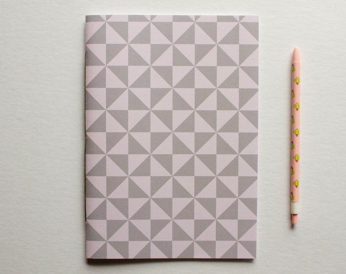 Gray & Pink Geometric Journal