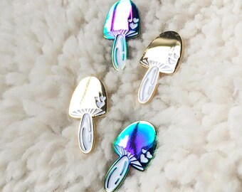 Mushroom Rainbow Pin