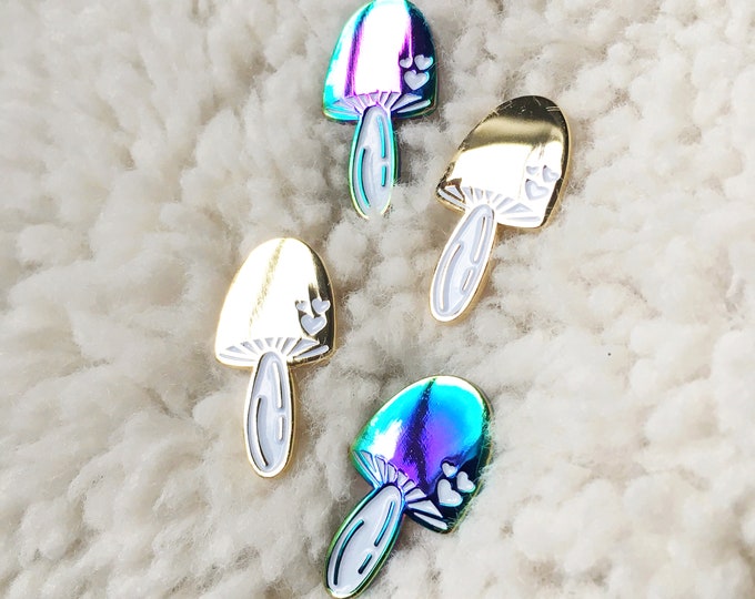 Mushroom Rainbow Pin