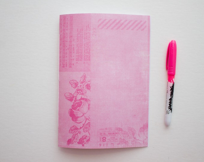 Cute Pink Floral Journal