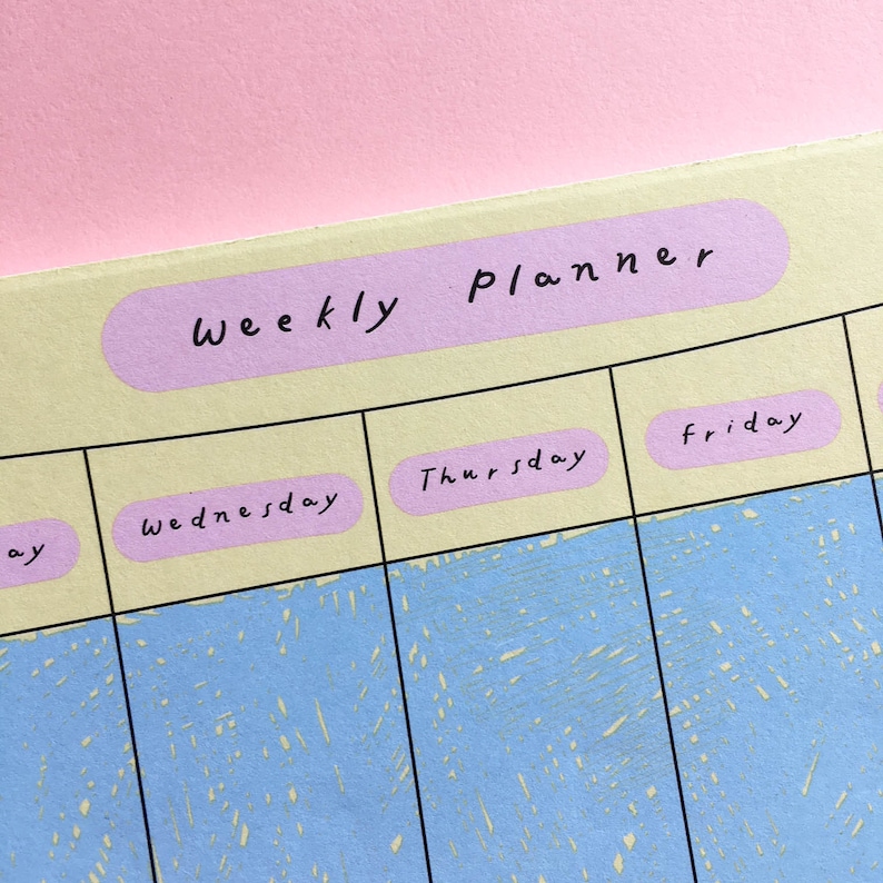 Desk Pad Weekly Planner Pad Planner Notepad Planning Etsy