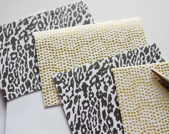 Animal Print Note Cards