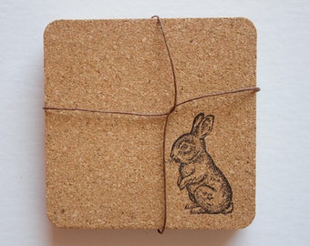 Bunny Cork Coasters