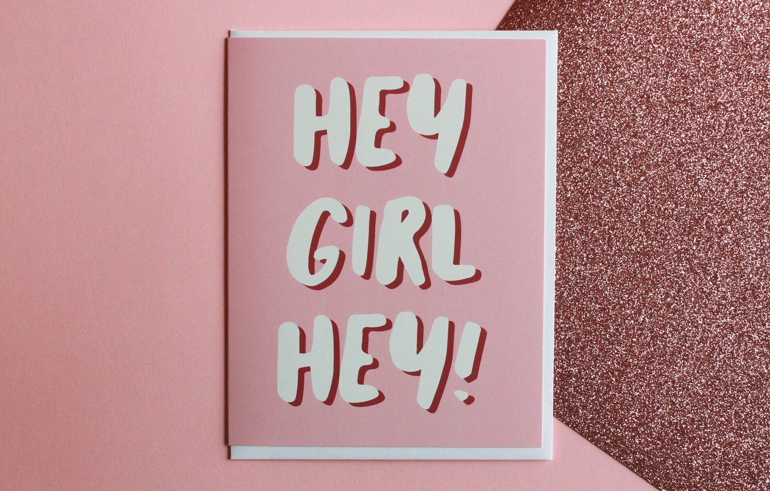 Hey Girl Hey Funny Greeting Card Just Because Cute A2 Card Etsy