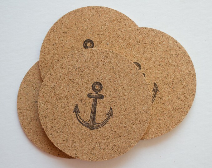 Round Anchor Cork Coasters