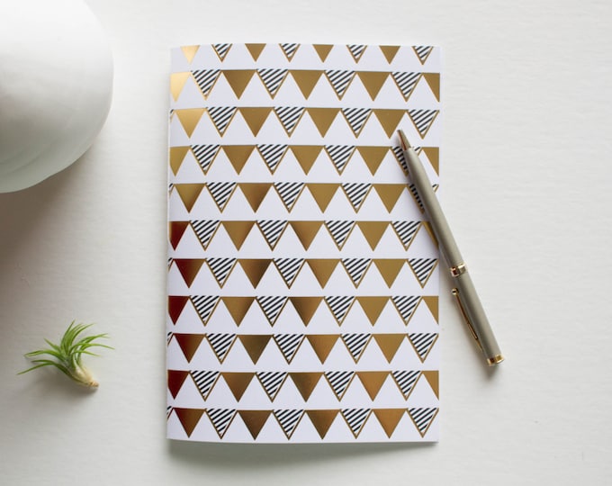 Gold Foil Printed Banner Notebook