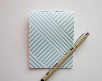 Green & White Pocket Notepad