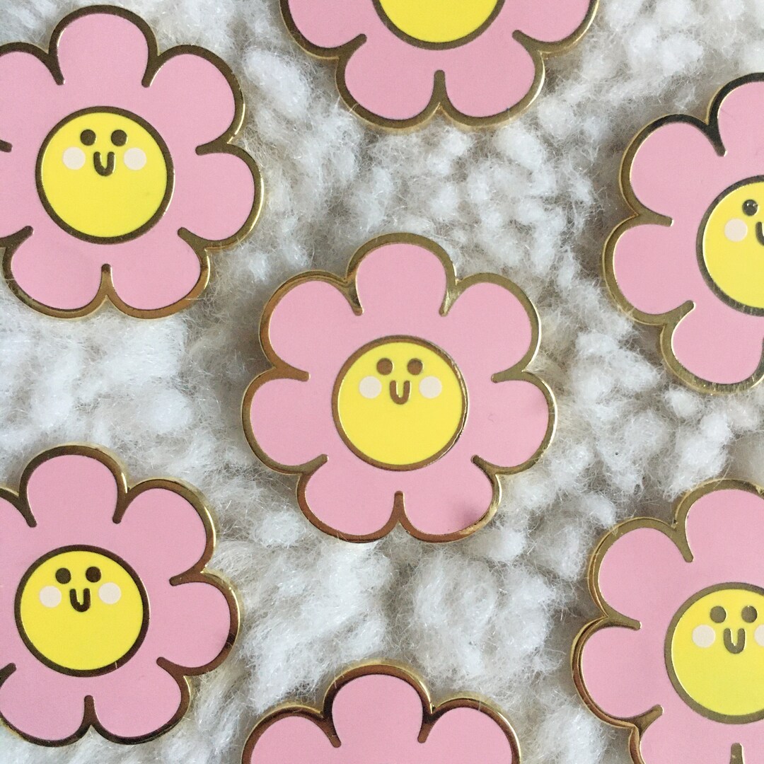 Flower Pins for Backpack Flower Pin Enamel Cute Kawaii Pins Etsy