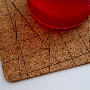 geometric coasters, designer coasters, drink coasters, housewarming gift, cork coasters, double sided cork, cork coaster set, cork coaster