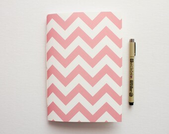 Pink & Cream Chevron Journal