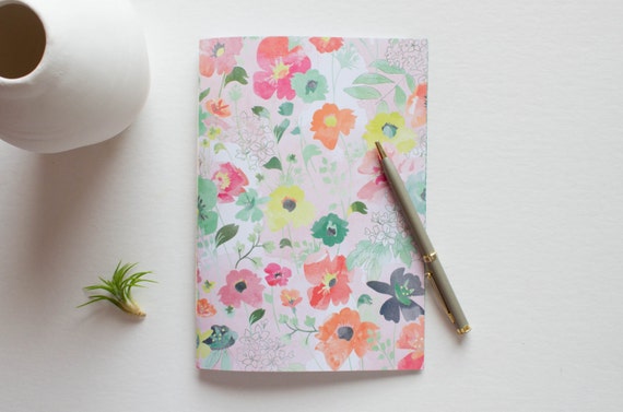 Cute Floral Journal, Cute Sketchbooks, Travel Journal, Writing Journal,  Sketchbook Journal, Small Sketchbook, Notebook Journal, Prayer 