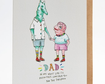 Carte De Papa Carte De Fête Des Pères Carte Drôle De Fête Etsy