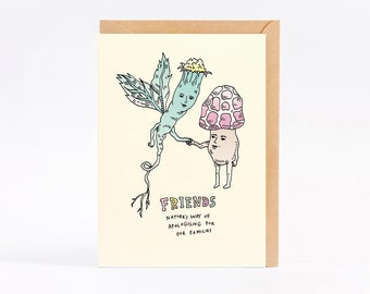 Friendship card - funny friendship card - bff card - love card - birthday card - NATURE - by Wally