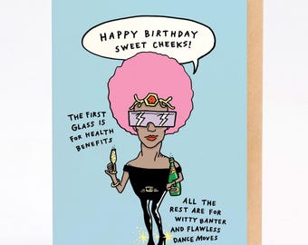 Birthday card funny birthday card WITTY BANTER