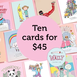 Multi card discount - 10 CARDS DEAL - Greeting cards - birthday cards - funny greeting cards