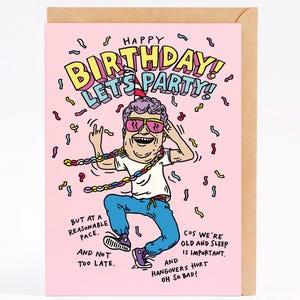 Birthday card funny birthday card - NOT TOO LATE
