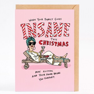 Cartão de Natal engraçado cartão de Natal NATAL INSANO