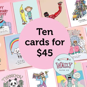 Birthday card  funny birthday card 40th birthday card 18th birthday card 21st birthday card birthday gift 30th birthday card 50th birthday card 60th birthday card LET'S PARTY by Wally Paper Co Melbourne Australia greeting card made in Australia.