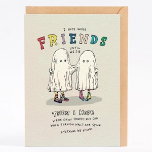 Verjaardagskaart grappige verjaardagskaart - GHOST FRIENDS