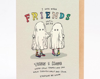 Carte d'anniversaire rigolote - GHOST FRIENDS