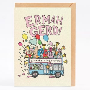 Glückwunschkarte Hochzeitskarte Verlobungskarte Abschlusskarte - Party Bus
