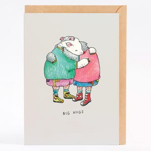 Sympathy card get well soon card thinking of you card - Bear Hugs