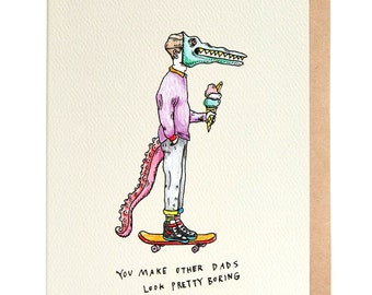 Father's Day card, Funny Father's Day card, Birthday card for dad, 'Other Dads'