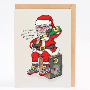Cartão de Natal engraçado cartão de Natal - Motorista Designado