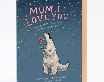 Carte fête des mères carte fête des mères carte d'anniversaire maman TOUTES LES ÉTOILES