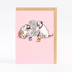 Tarjeta de cumpleaños divertida tarjeta de cumpleaños novia tarjeta de cumpleaños perro persona tarjeta de cumpleaños - DOGGY CHAT