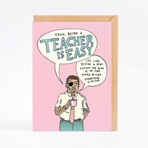Leraar kaart leraar cadeau grappige leraar kaart dank u leraar kaart grappig dank u leraar kaart GEMAKKELIJK door Wally Paper Co Australische gemaakte kaart