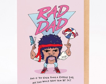 Carte fête des pères papa drôle carte d'anniversaire RAD DAD