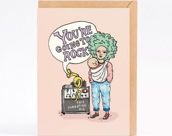 Tarjeta de baby shower, tarjeta de embarazo, TRABAJO PARA PADRES
