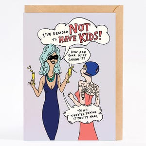 Mother's day card funny mum card  NO KIDS TONIGHT