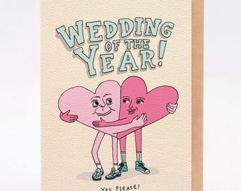 Hand drawn wedding or engagement card - Wedding of the Year