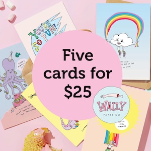 Birthday card funny birthday card bff birthday card ghost birthday card friendship card Ghost Friends by Wally Paper Co Melbourne made in Australia three card multipack deal