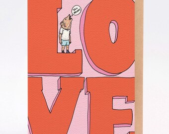 Hand drawn mother's day card - Big Mum Love