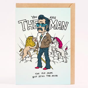 Biglietto d'auguri per la festa del papà, divertente biglietto d'auguri per il compleanno del papà THE MAN