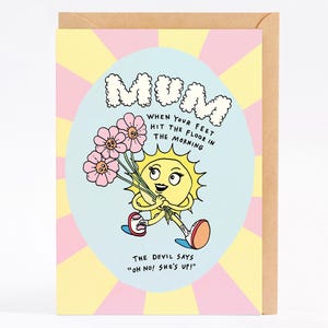 Cartão de dia das mães, cartão de aniversário para a mãe, SUNSHINE MUM