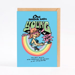 Birthday card funny birthday card bday card girlfriend birthday card sister birthday card funny bff card YOUNG AND FUN Australian made card