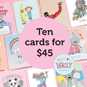 Birthday card funny birthday card bff birthday card ghost birthday card friendship card Ghost Friends by Wally Paper Co Melbourne made in Australia three card multipack deal