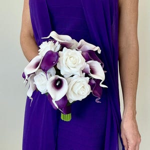 Real Touch Picasso Purple Calla Lily Package Picasso Purple Bouquet