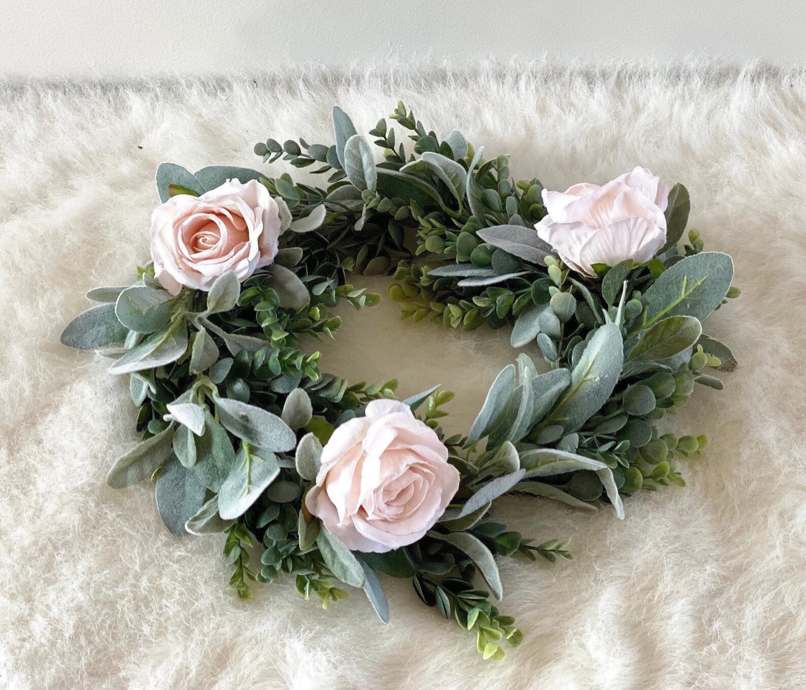 Eucalyptus Lambs Ear Wreath Lambs Ear Wreath Wedding Etsy